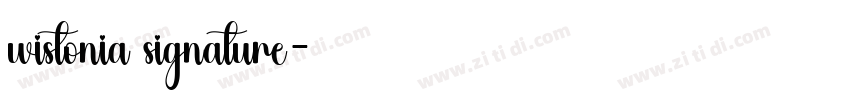 wistonia signature字体转换